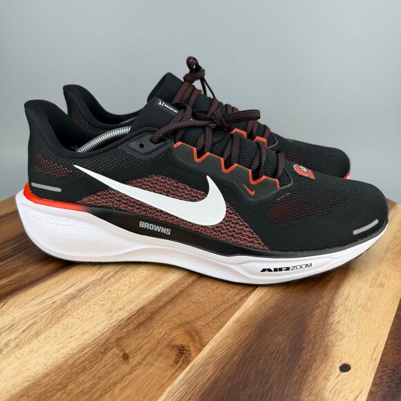 Nike Air Zoom Pegasus 41 NFL Cleveland Browns Running Shoes FZ5075-001 Size 13 - Picture 1 of 8